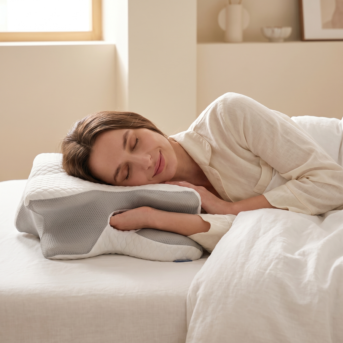 Pillow in use