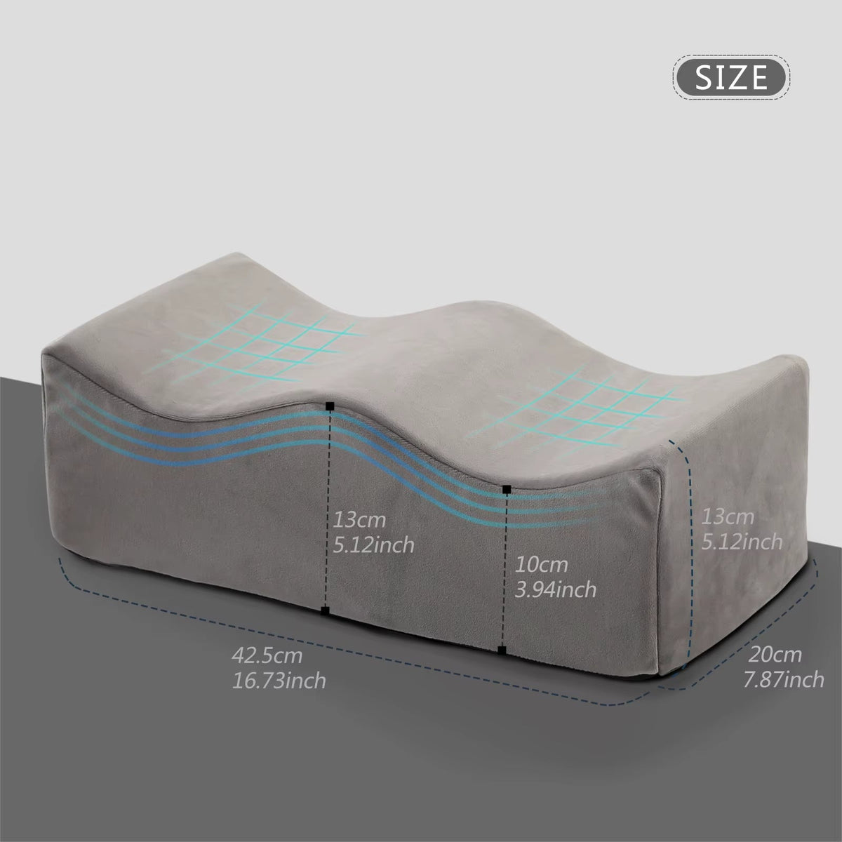 Leg pillow in use