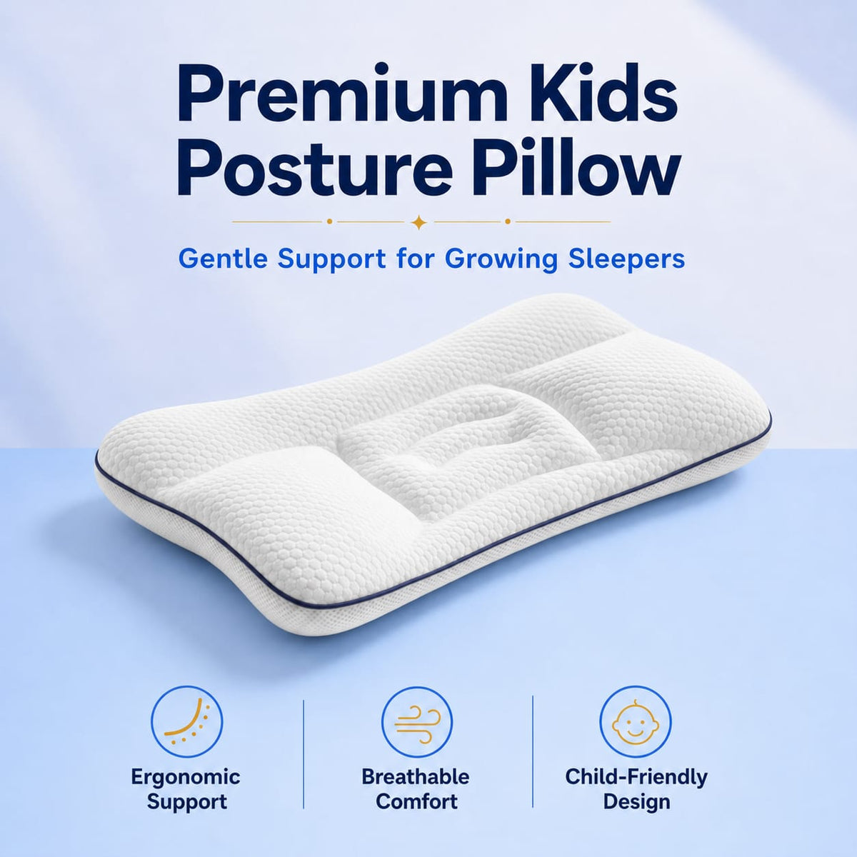 Kids pillow in use